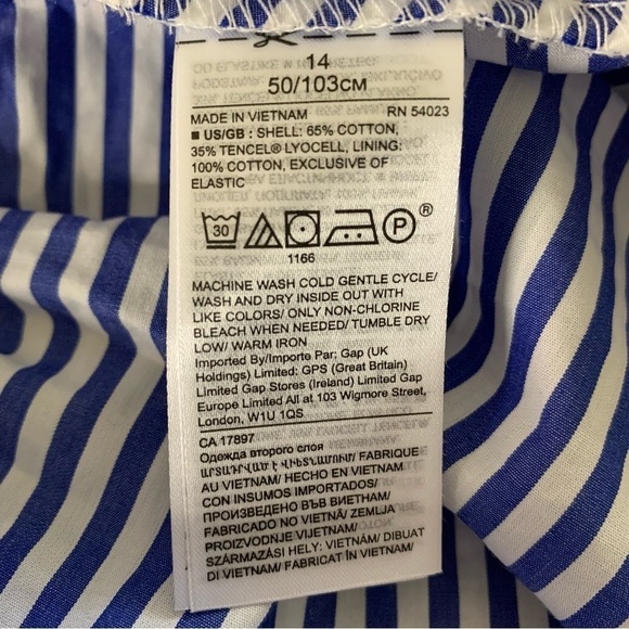 Banana Republic Poplin Tiered Maxi Dress size 14 Poplin Cotton High-low design - Picture 11 of 15